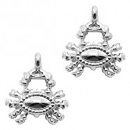 Metal charm Crab Silver